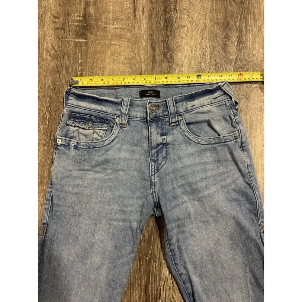 True Religion Denim Jeans Ricky Relaxed Straight SN Flap Pockets Size 30